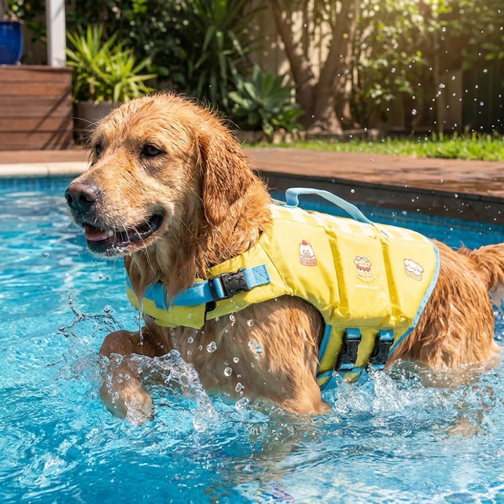 Life Jacket Buoyancy - Waterdicht hondenreddingsvest Verstelbaar hondenzwempak met hoog